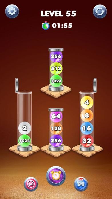 Ball Merge sort 2048! Game Screenshot