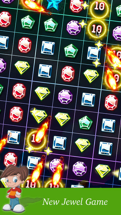 Jewels Star 2 Deluxe - Diamond Quest, the legend of matching games Game Screenshot