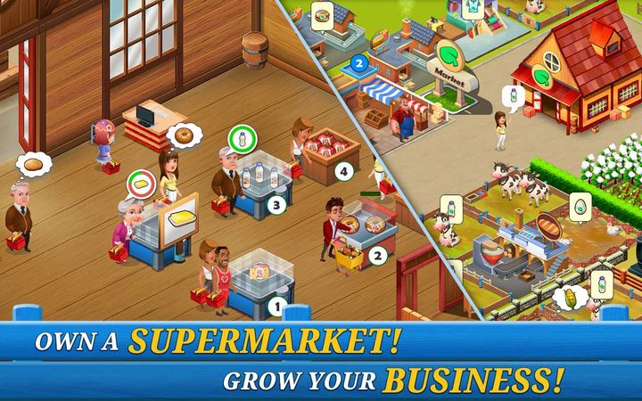 Screenshot 1 of Supermarket City: jogo fazenda 6.3