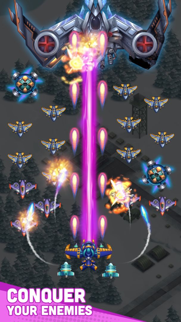Sky Raptor: 射擊飛機遊戲遊戲截圖