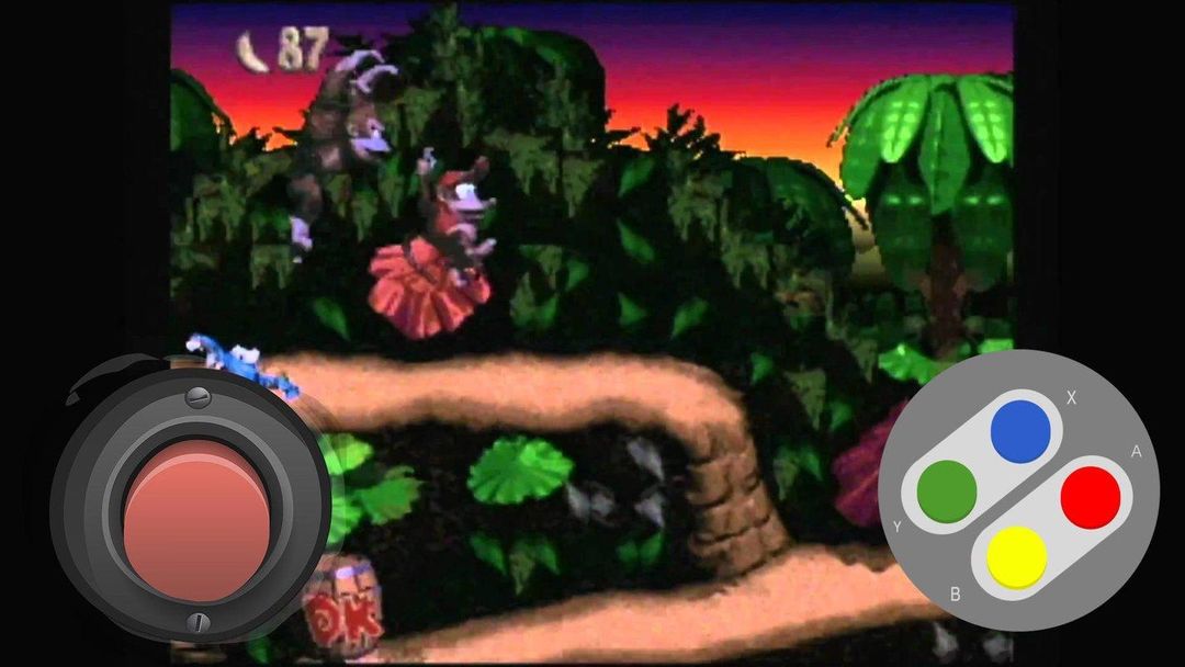 SNES Dnkey Kong Adventure 게임 스크린 샷