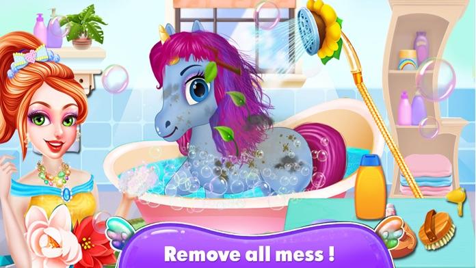 Cuplikan Layar Game Unicorn Horse Groom & Caring