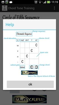 Chord Tone Training Game Screenshot