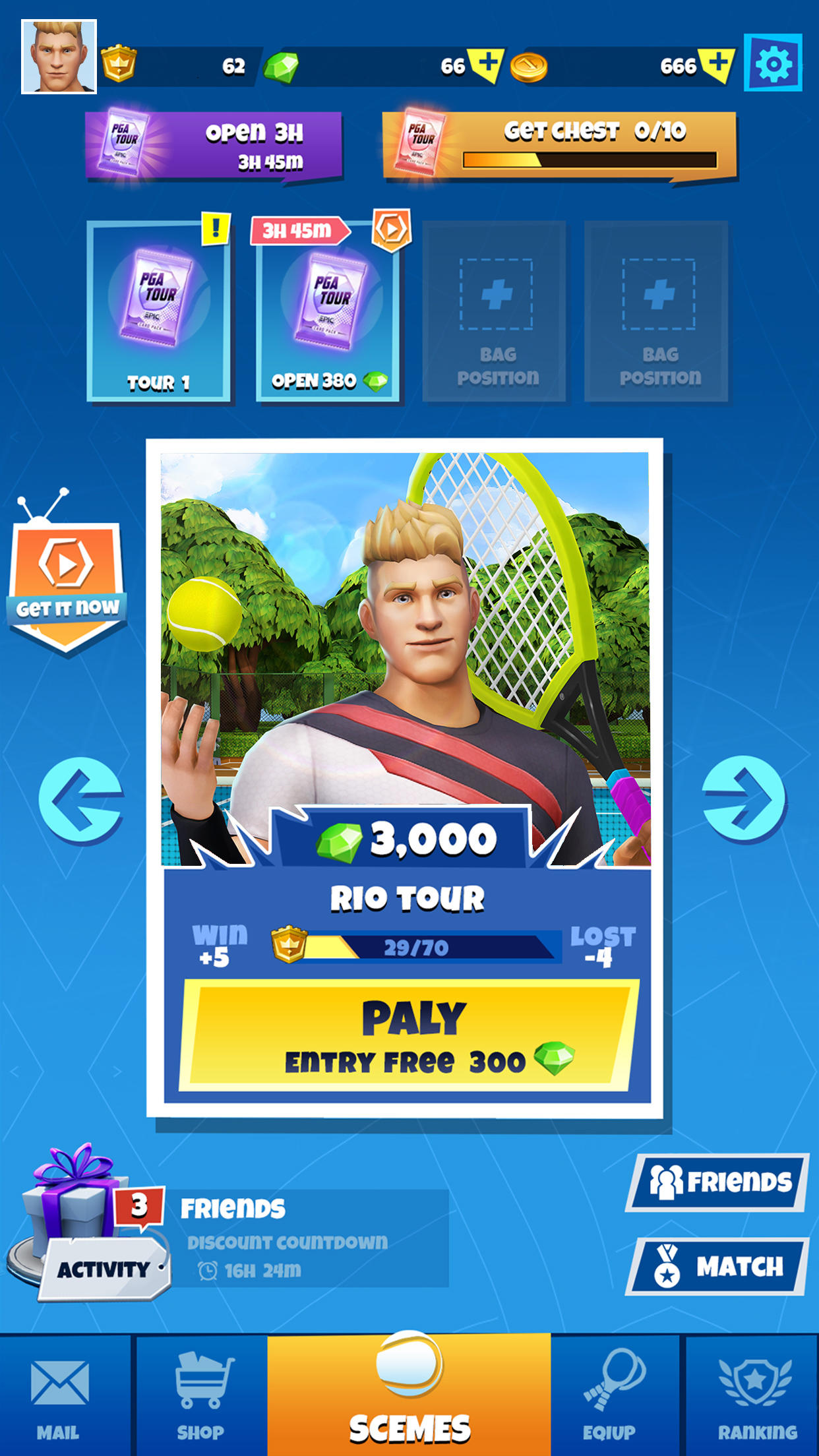 Tennis GO : World Tour 3D Game Screenshot