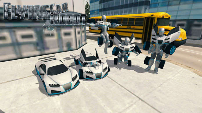 Flying Car Robot Flight Drive Simulator Game 2017 screenshot game
