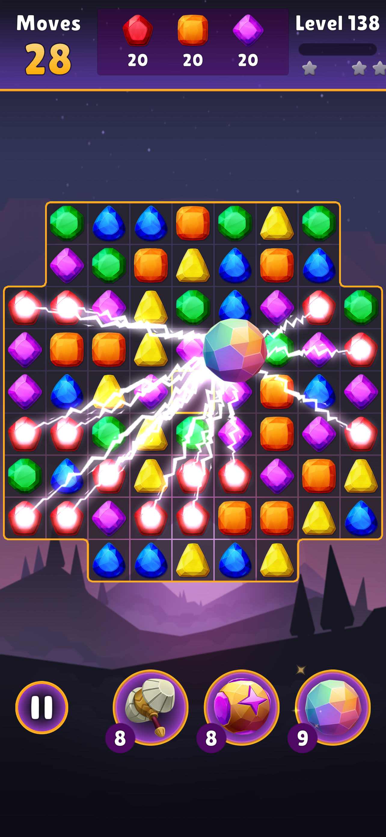 Screenshot of Magic Match3 - Jewel Quest