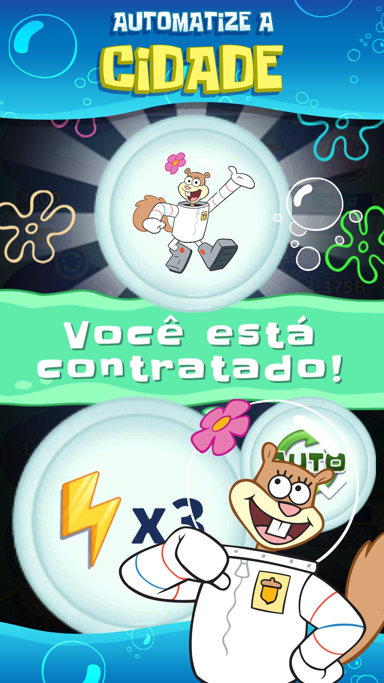 Captura de Tela do Jogo SpongeBob’s Idle Adventures