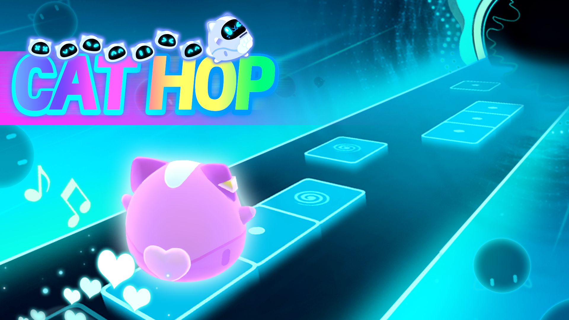 Cat Hop - Piano Music Games Game Screenshot