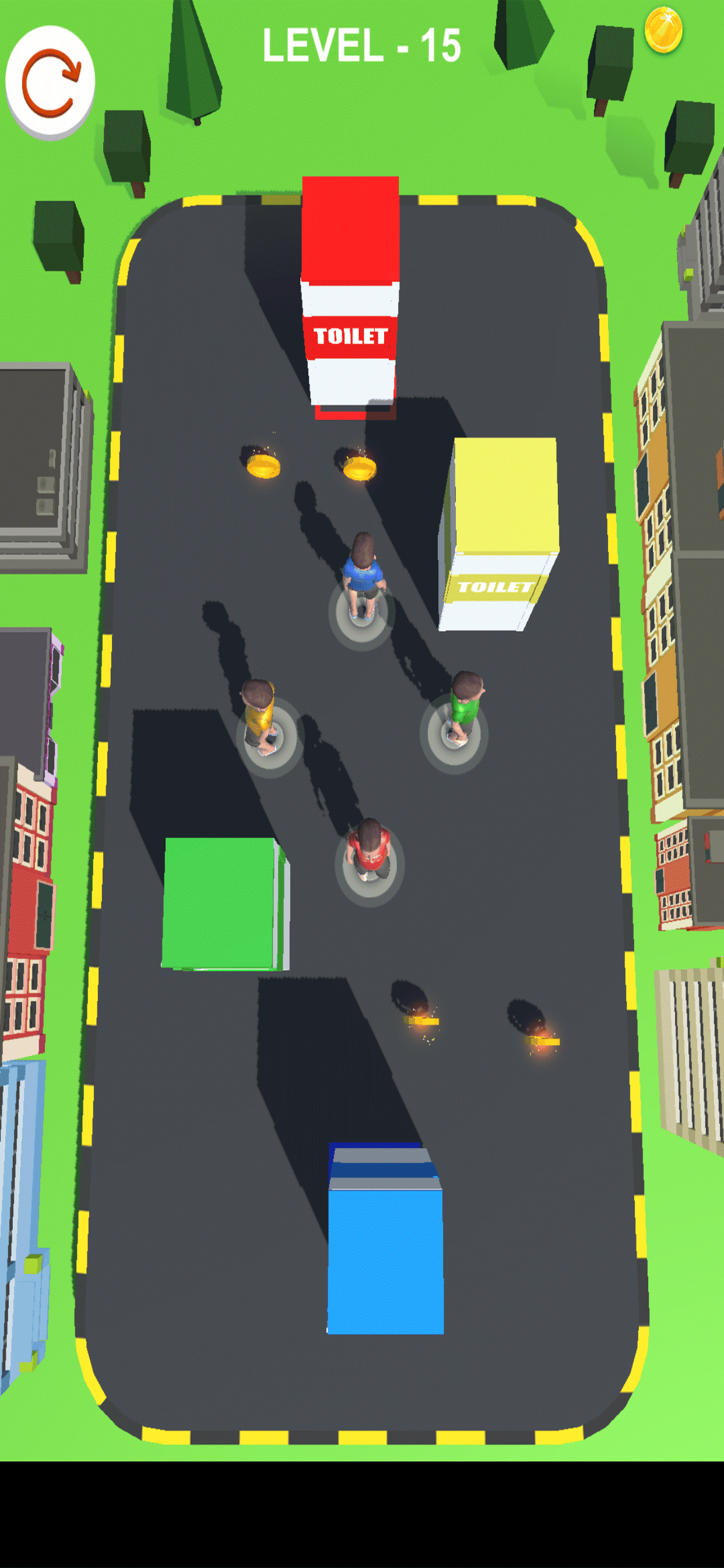 Toilet Rush Draw Puzzle Run 2 Game Screenshot