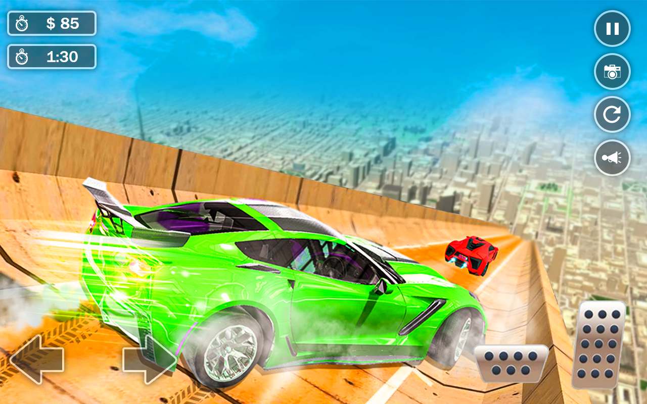超级坡道 汽车模拟器– 不可能的3D 汽车特技遊戲截圖