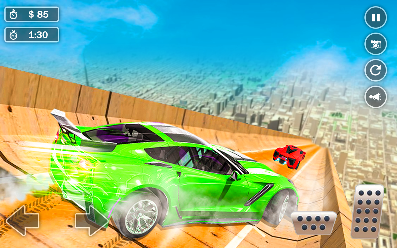 Cuplikan Layar Game Mega Ramp Simulator Mobil -3D yang mustahil Stunts