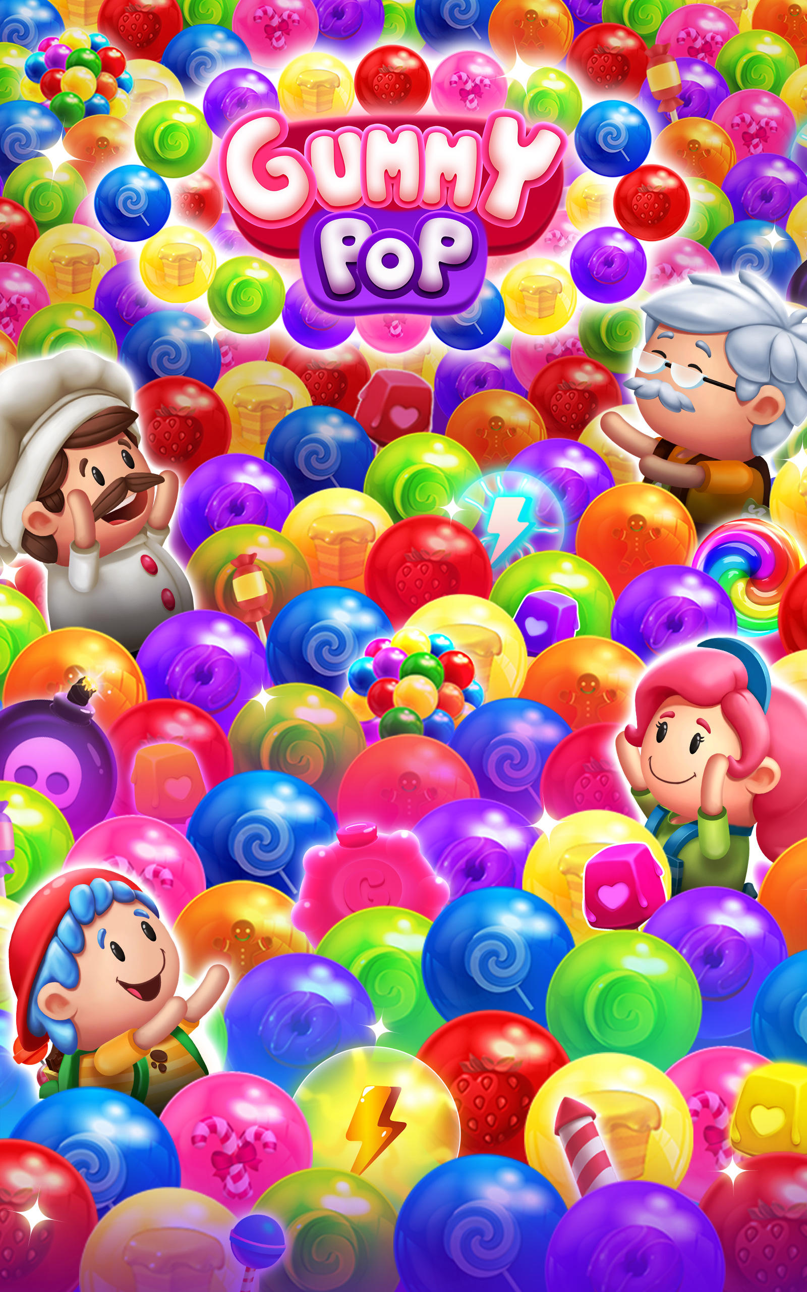 Bubble Shooter Games Gummy Pop Game Screenshot