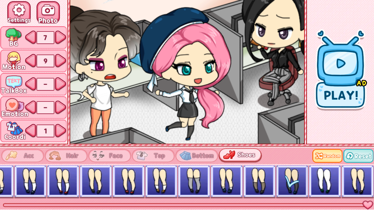 Cuplikan Layar Game School Pretty Girl2 : dress up