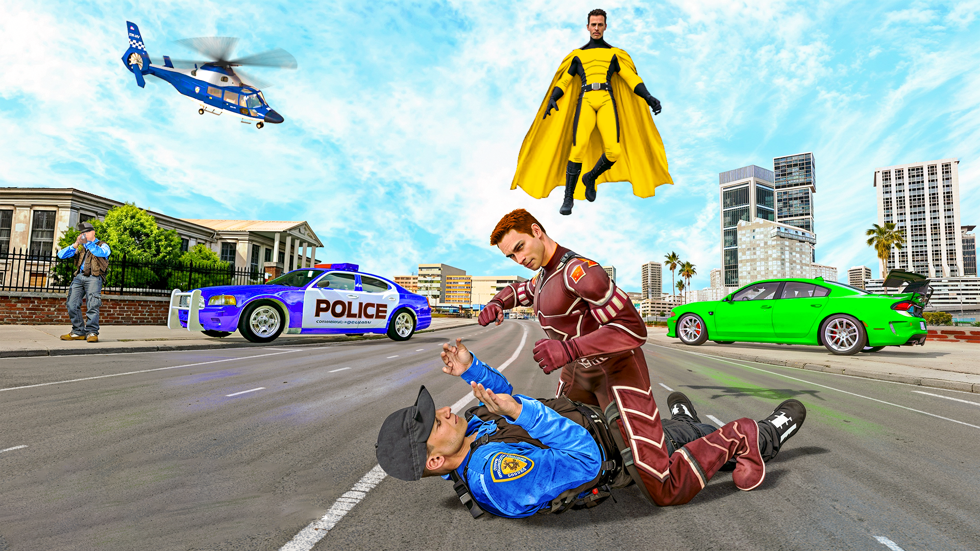 Superhero Battle: Rope Hero Game Screenshot