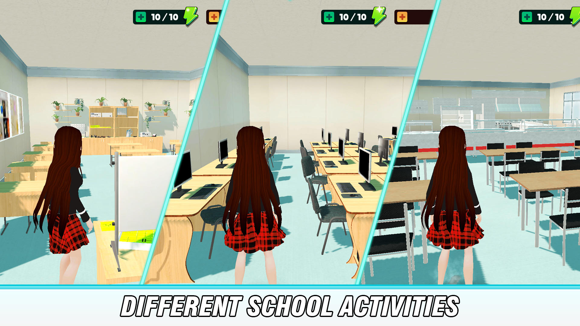 Screenshot of Anime School City Life Sim 3D