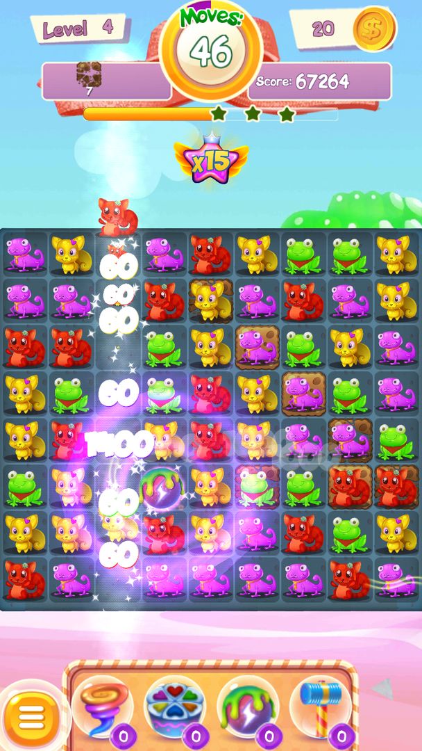 Jelly Pets: Amazing Match 3 ภาพหน้าจอเกม