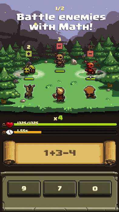 Screenshot of Math and Sorcery - Math Battle RPG