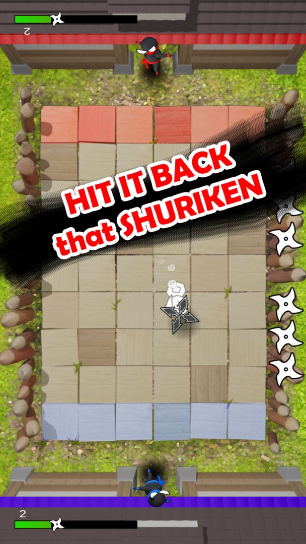 Jumping Ninja Shuriken : two Player game screenshot game