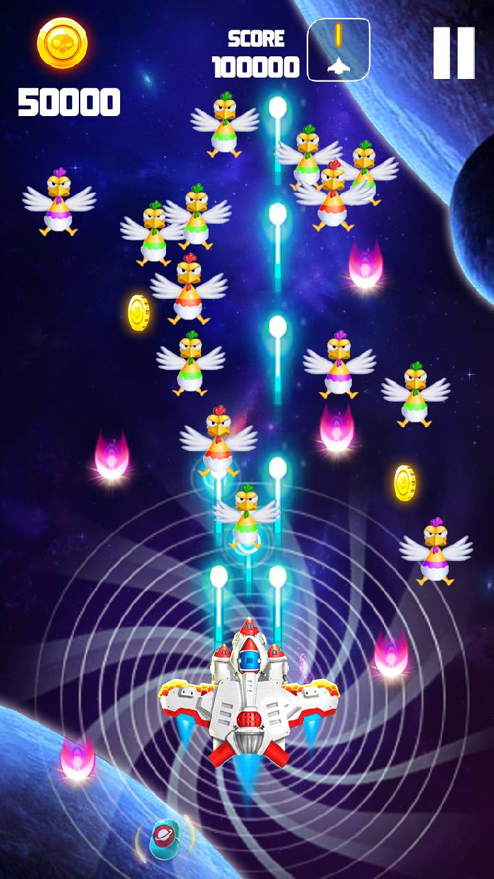 Chicken Shooter: Crazy Invader Game Screenshot