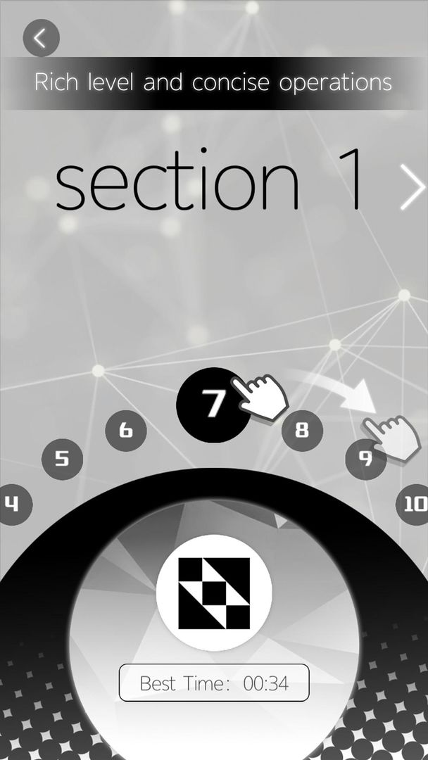 Screenshot of Overlap:Black and White Puzzle