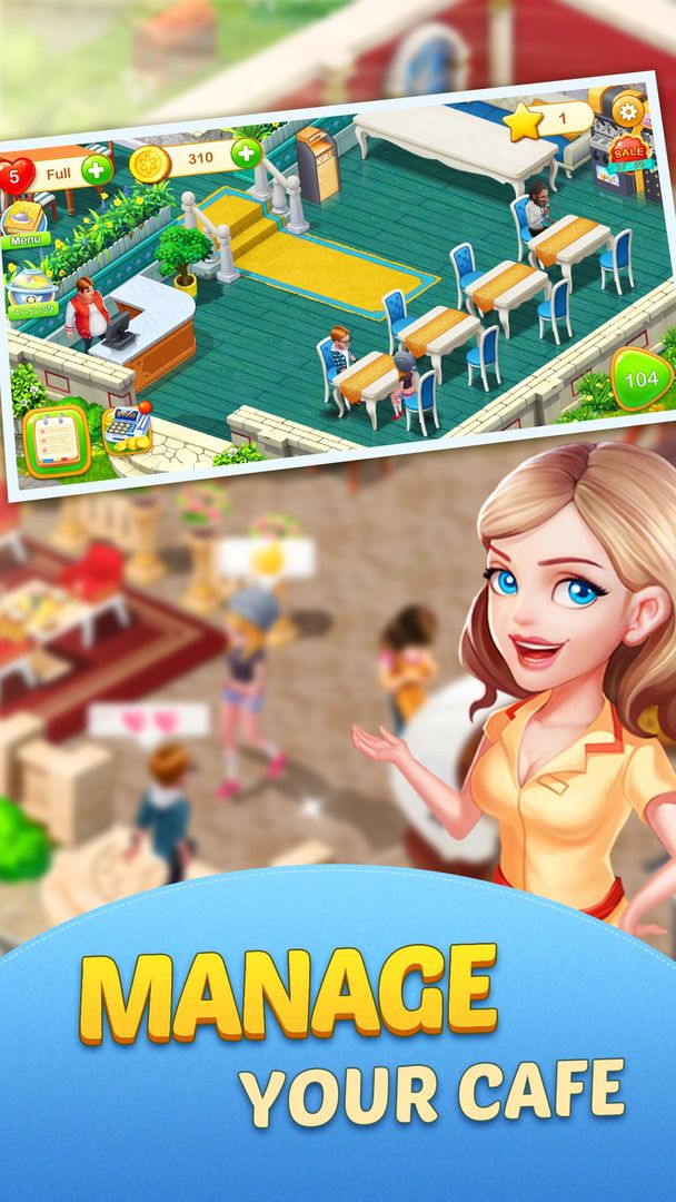 Dream Cafe: Cafescapes - Match 3 screenshot game