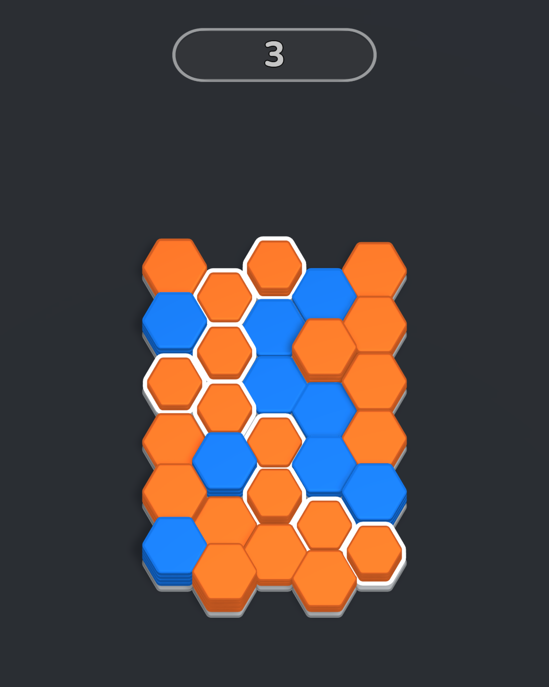 Hexa Stack Number Puzzle Game Screenshot