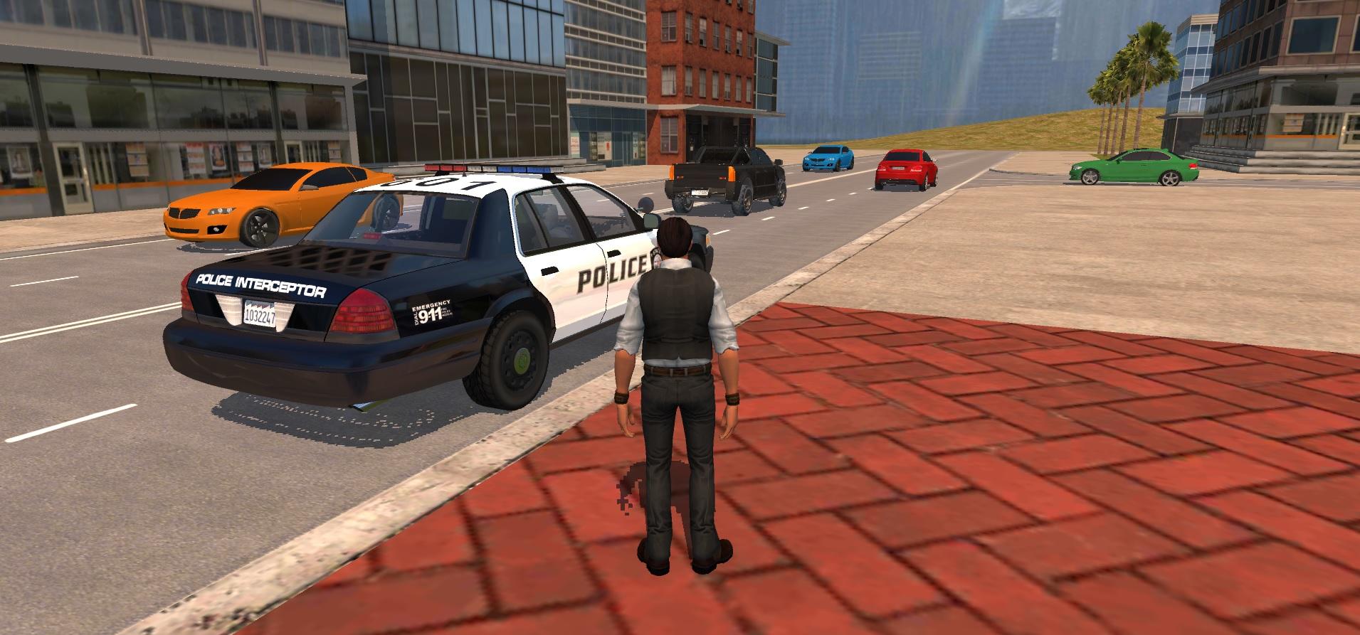 Carro de polícia real corrida 3D versão móvel andróide iOS apk