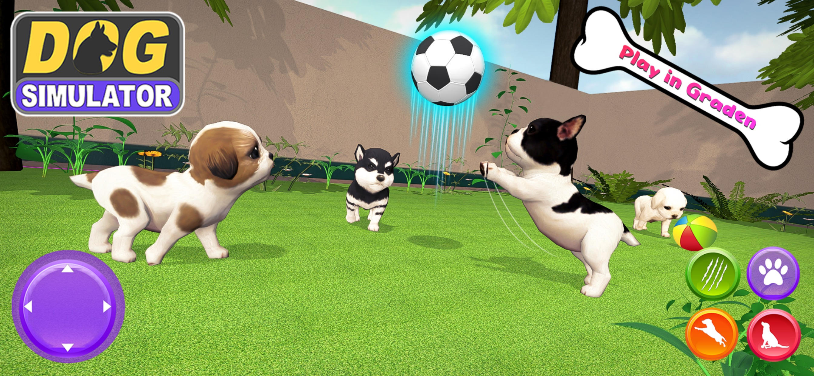 Dog Family Life Simulator ゲームのスクリーンショット