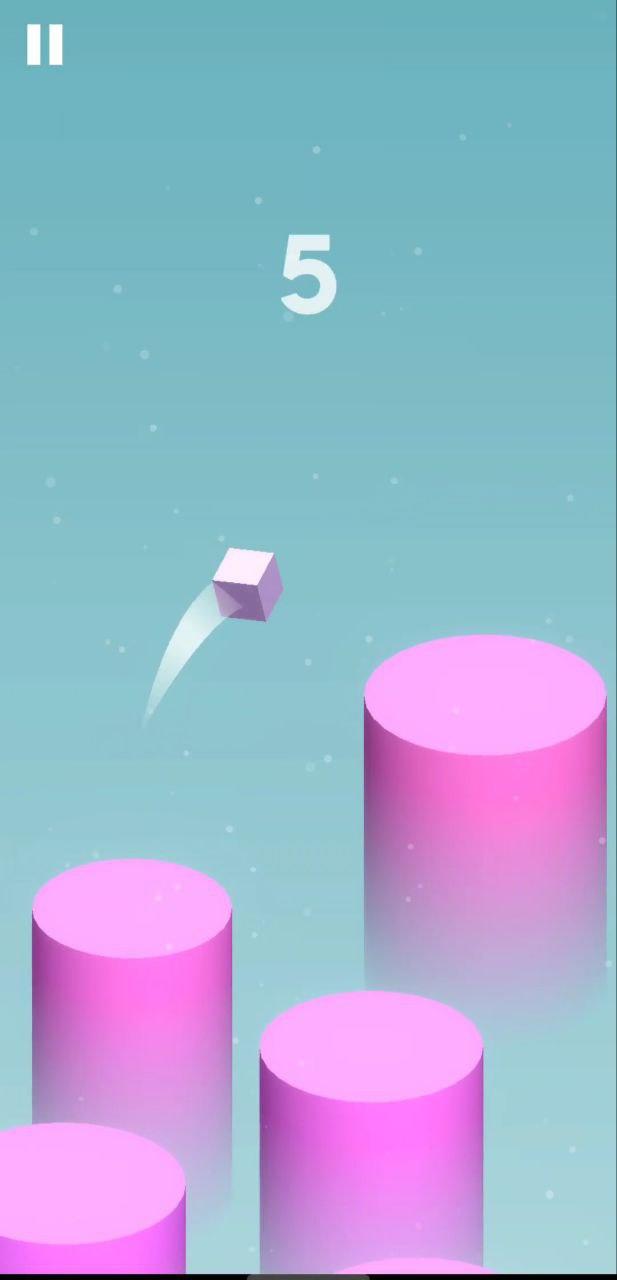 Bouncy Cube: Jumping Journey Game Screenshot