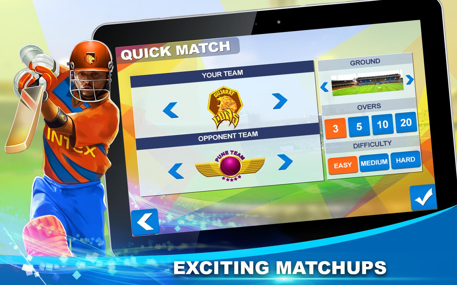 Gujarat Lions T20 Cricket Game 遊戲截圖