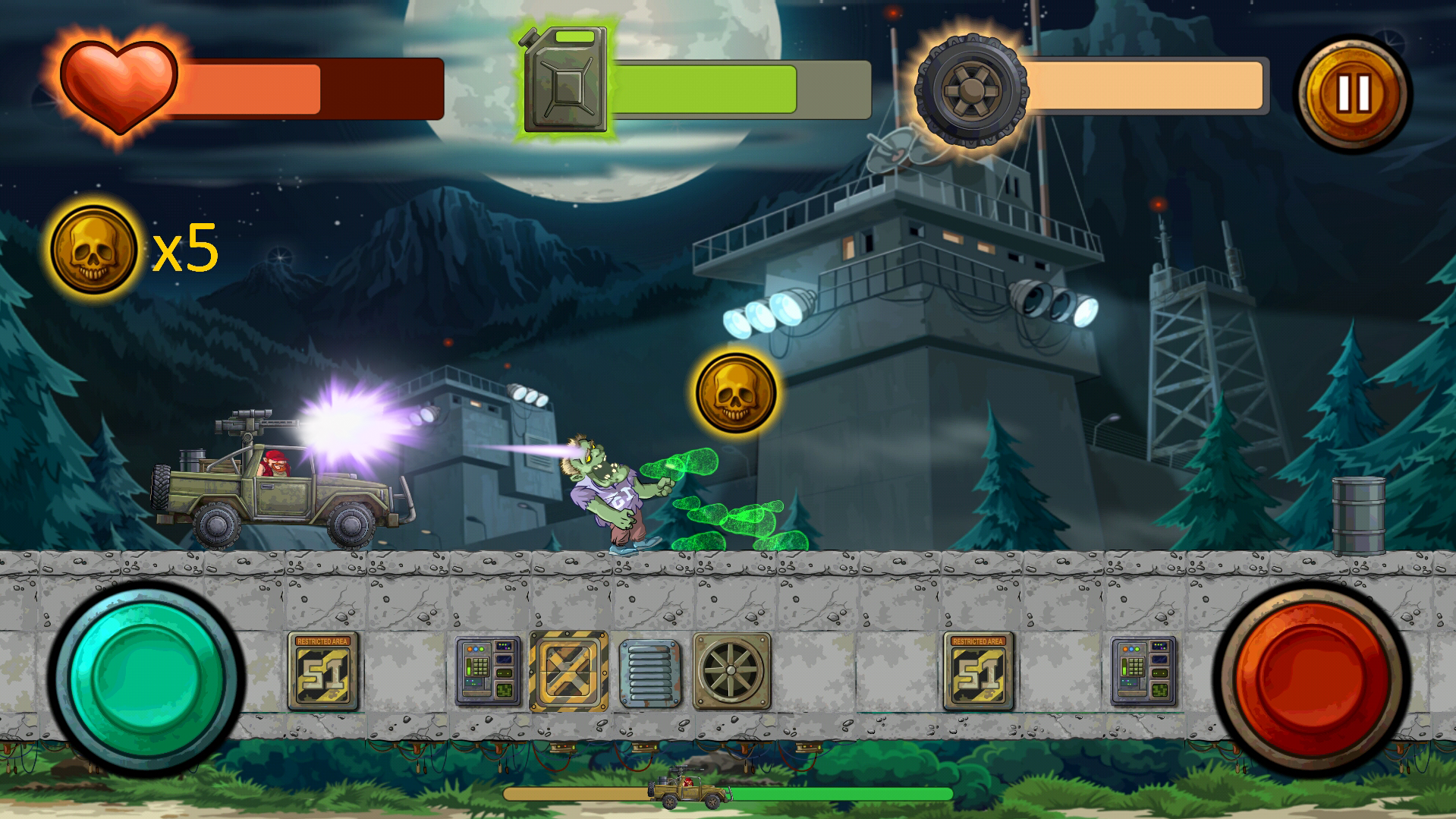 Скриншот игры Guns And Wheels Zombie