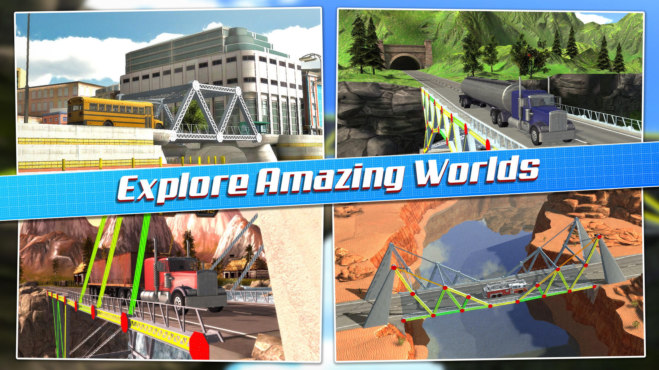 Bridge Construction Simulator Game Screenshot