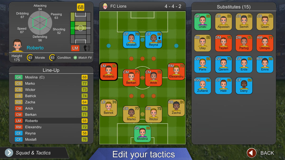 Screenshot of Pro League Soccer