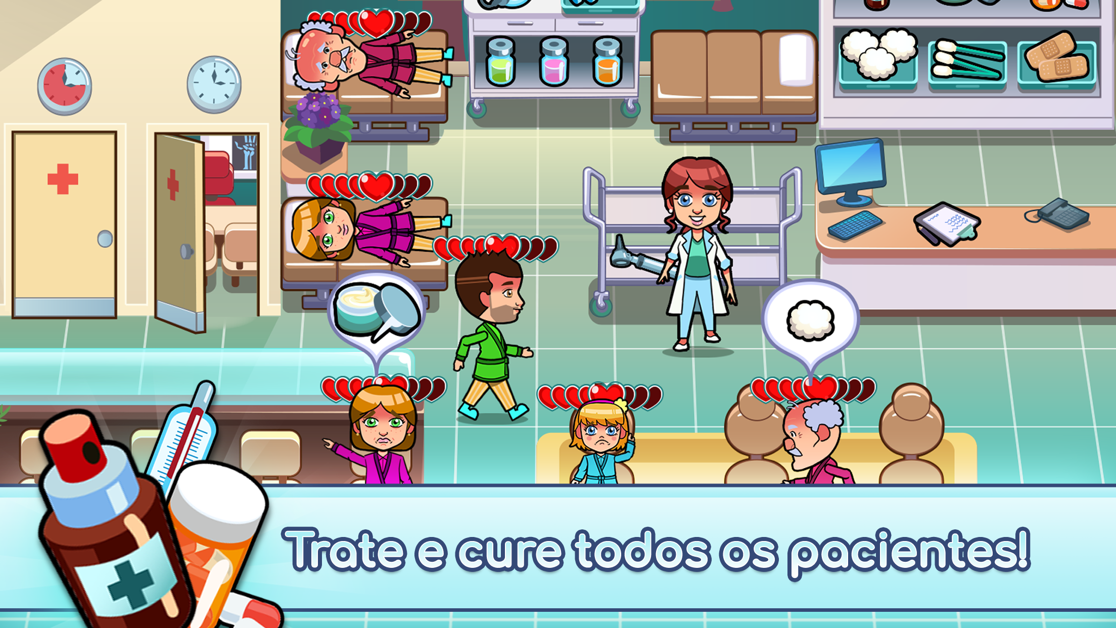Captura de Tela do Jogo Hospital Dash Tycoon Simulator