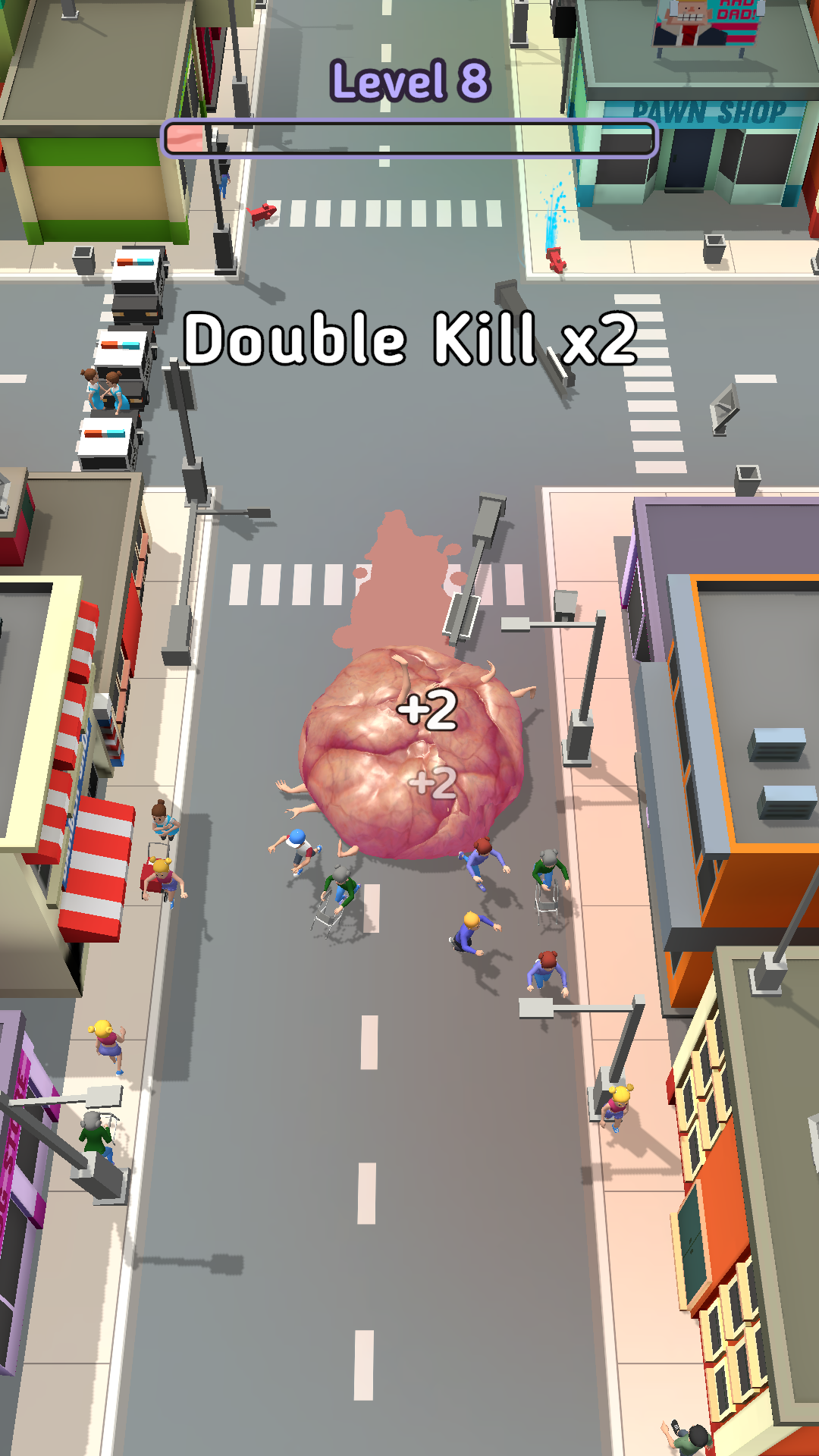 Meat Ball Monster Rampage Game Screenshot