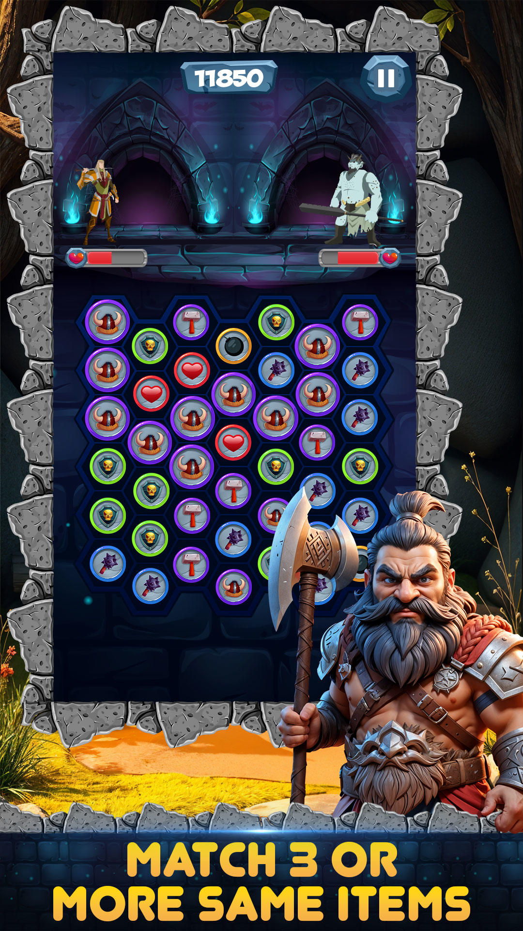 Legends of Gem Match Combat ภาพหน้าจอเกม