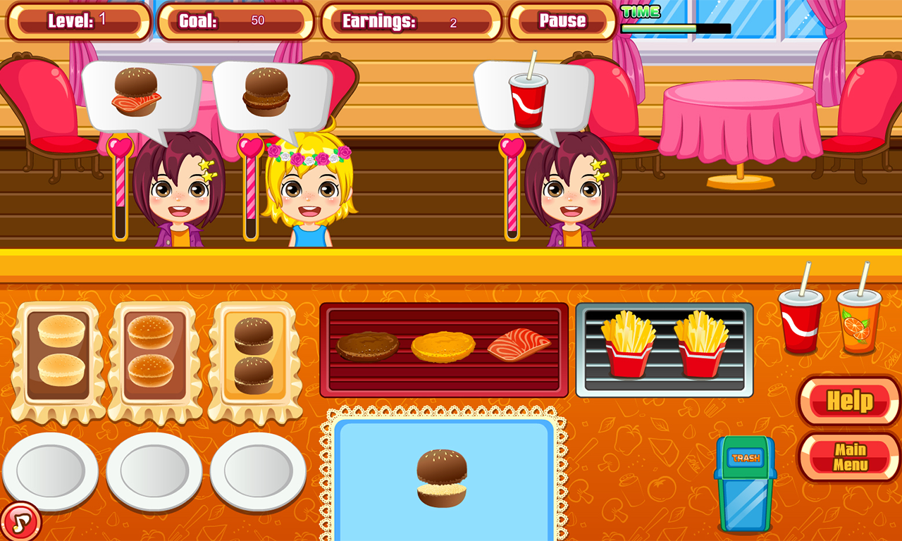Screenshot of Burger Shop Maker