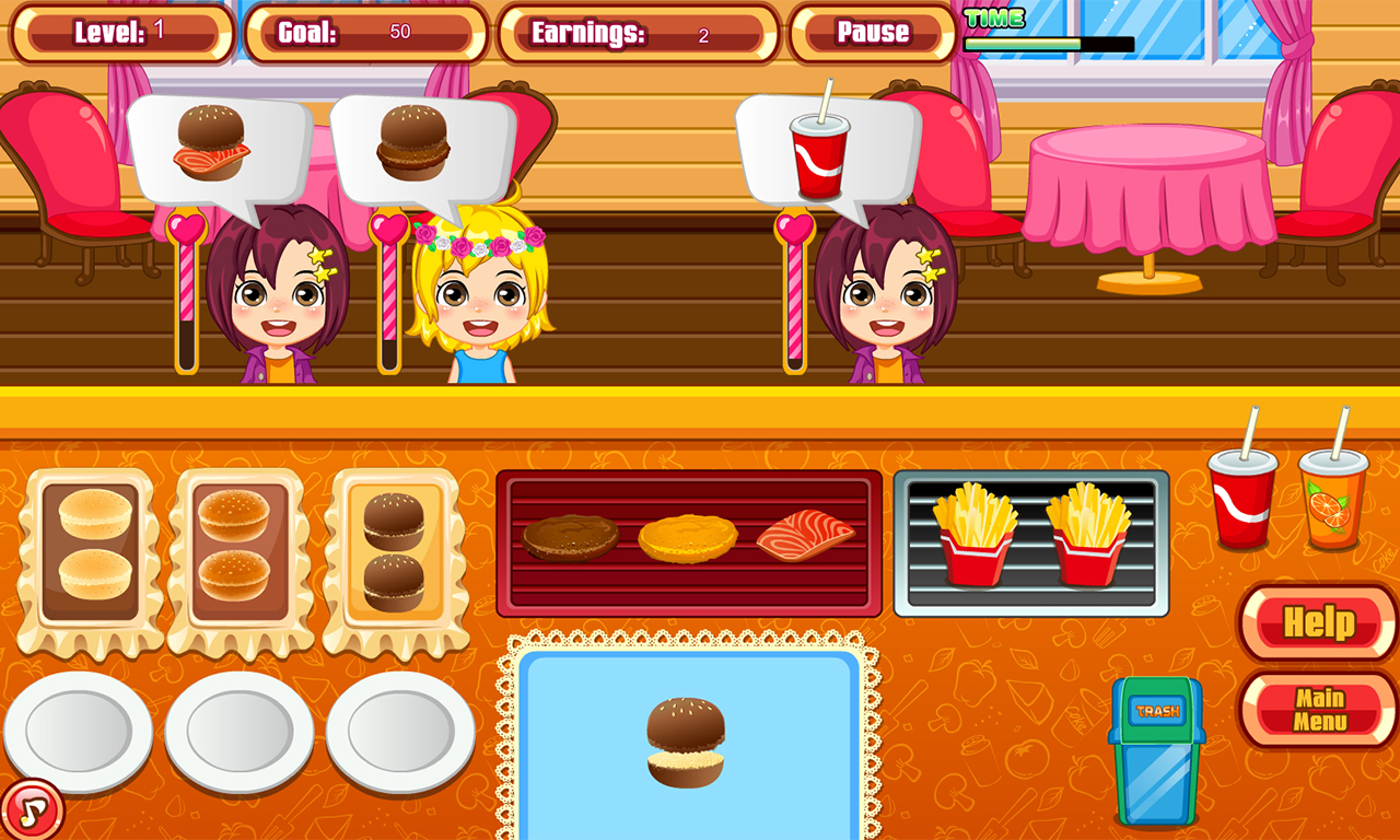 Cuplikan Layar Game Burger Shop Maker