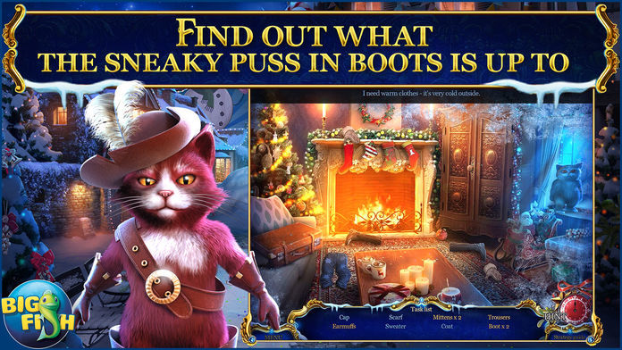 Christmas Stories: Puss in Boots - A Magical Hidden Object Game (Full) 게임 스크린 샷