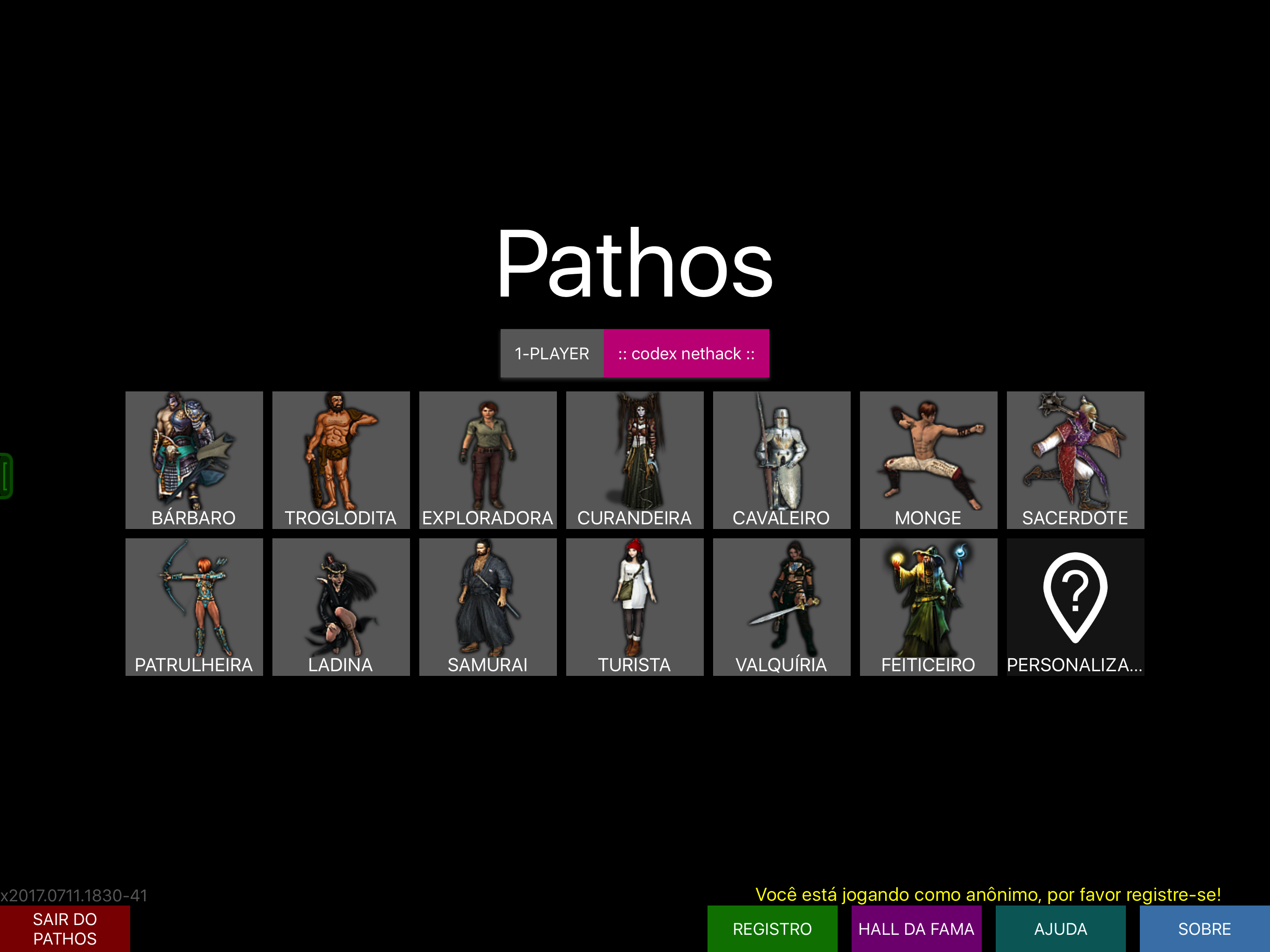 Captura de Tela do Jogo Pathos: Nethack Codex