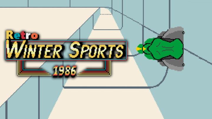 Banner of Retro Winter Sports 1986 