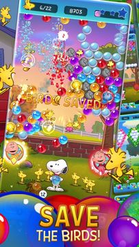 Bubble Shooter - Snoopy POP! Game Screenshot