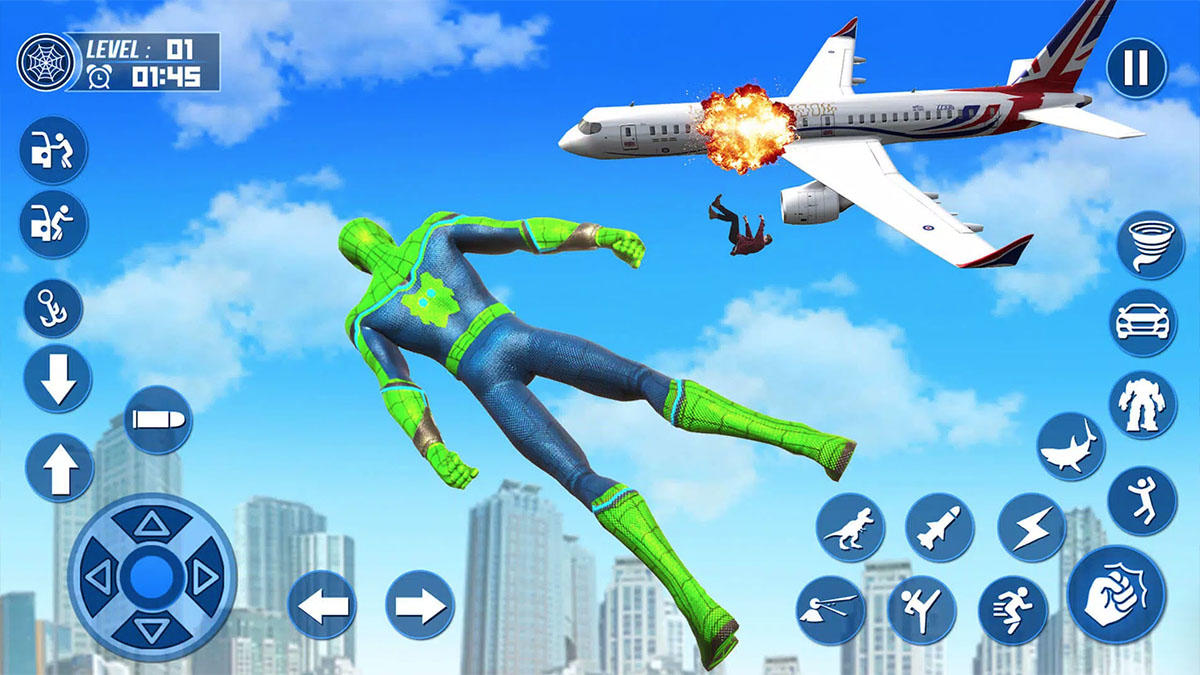 Screenshot of Spider Games: Rope Hero Game