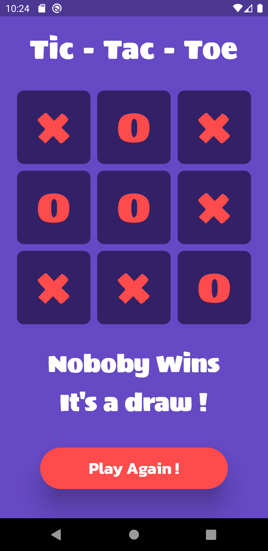 Tic Tac Toe Game Screenshot