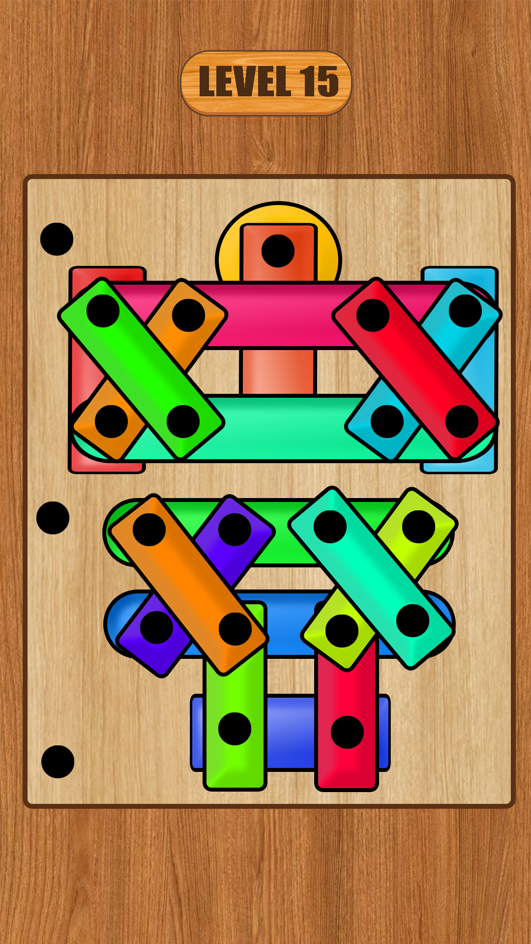 Wood Nuts & Bolts Pin Puzzle ゲームのスクリーンショット