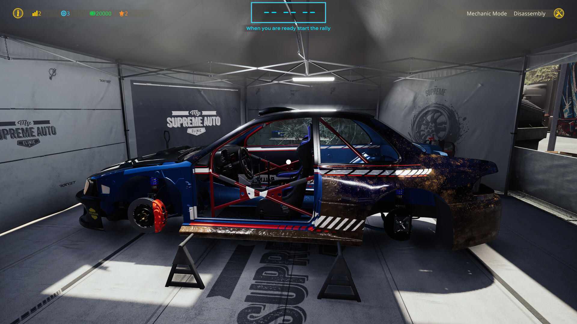 Rally mechanic simulator