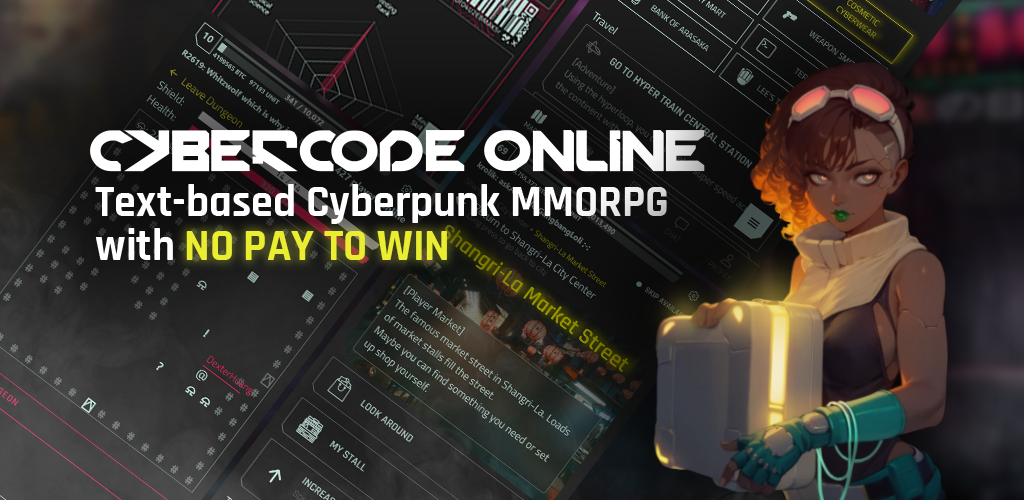 Banner of CyberCode: Cyberpunk Text RPG 