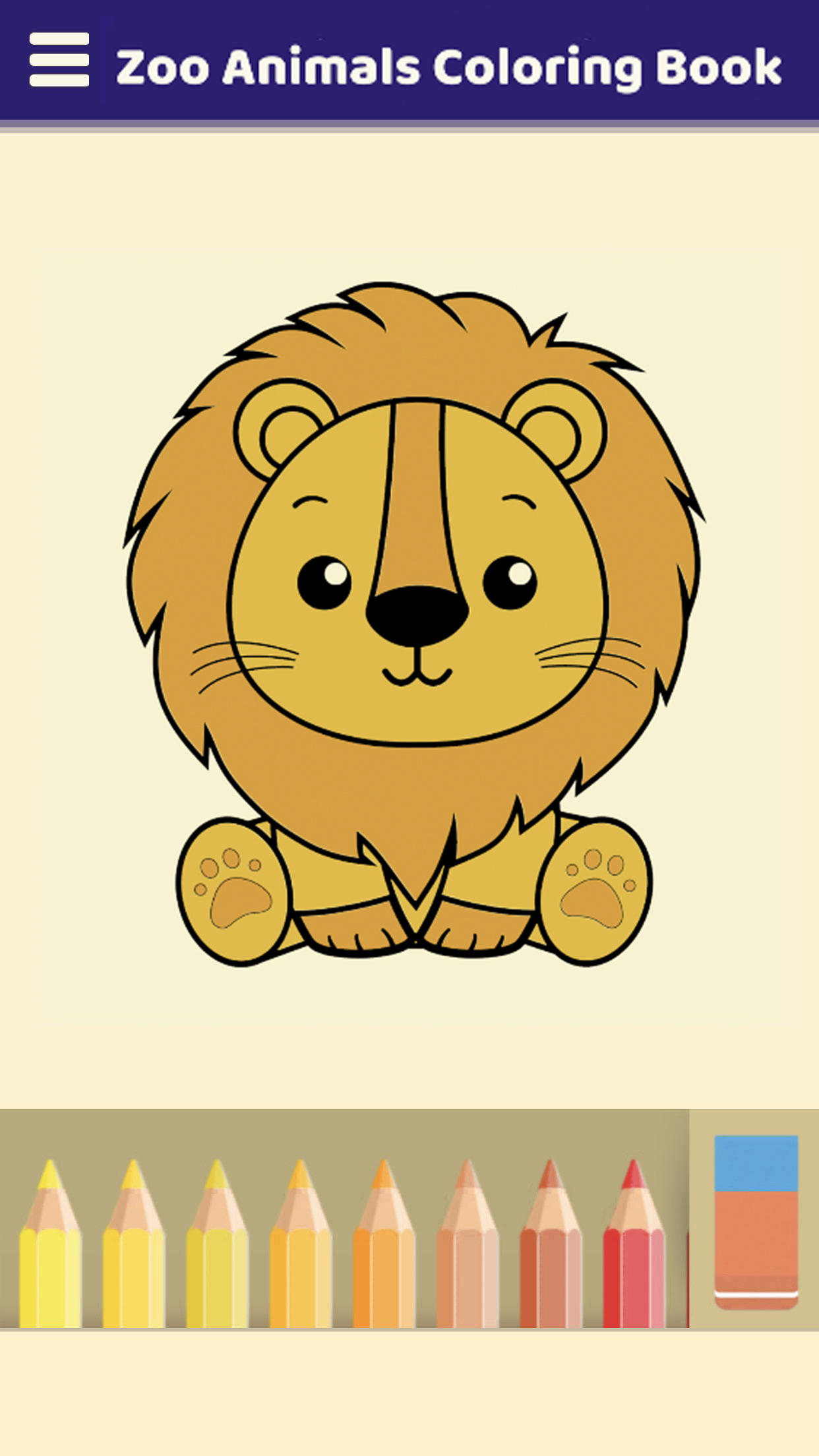 My Zoo Animals Coloring Book Game Screenshot