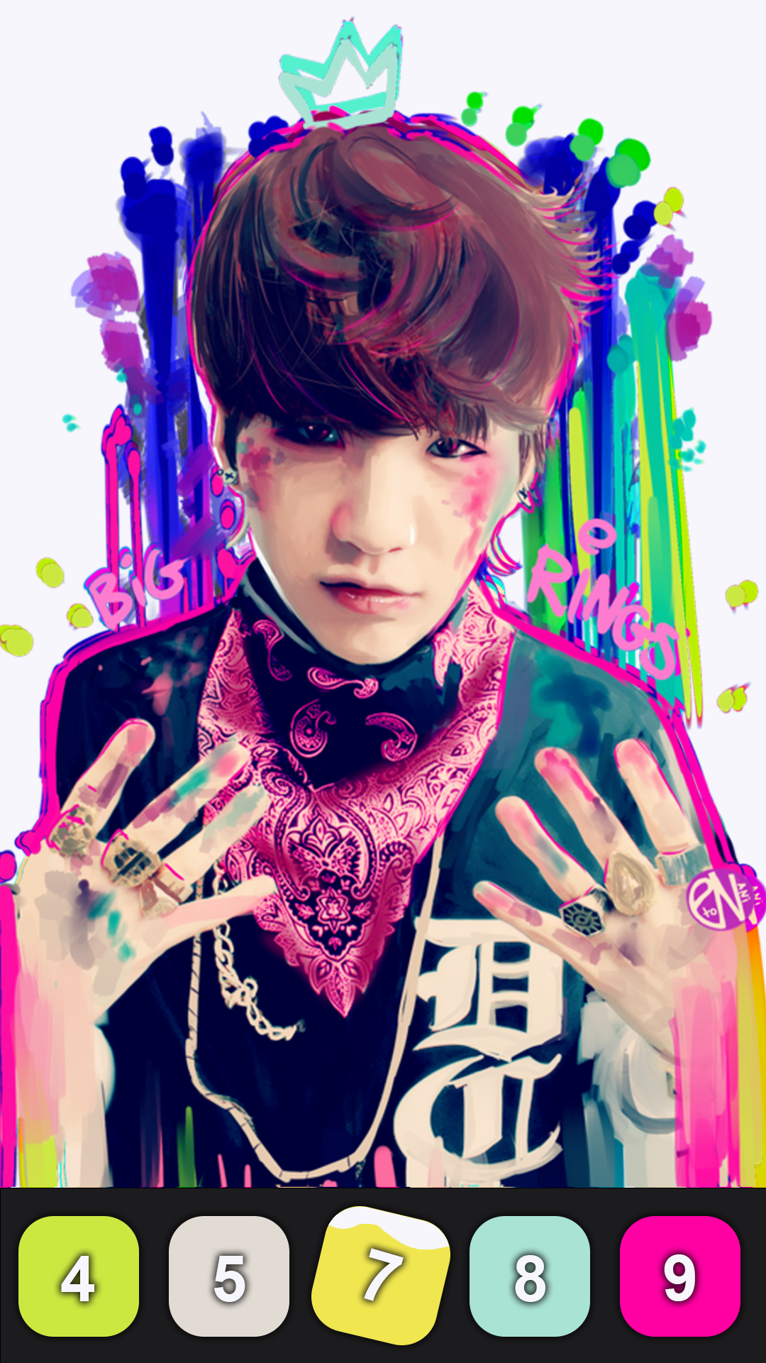 Kpop Paint by Numbers BT21 android iOS apk download for freeTapTap