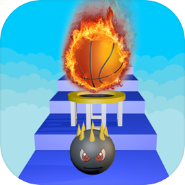 3D Dunk Stairs - Trampoline Hoop Basket Ball